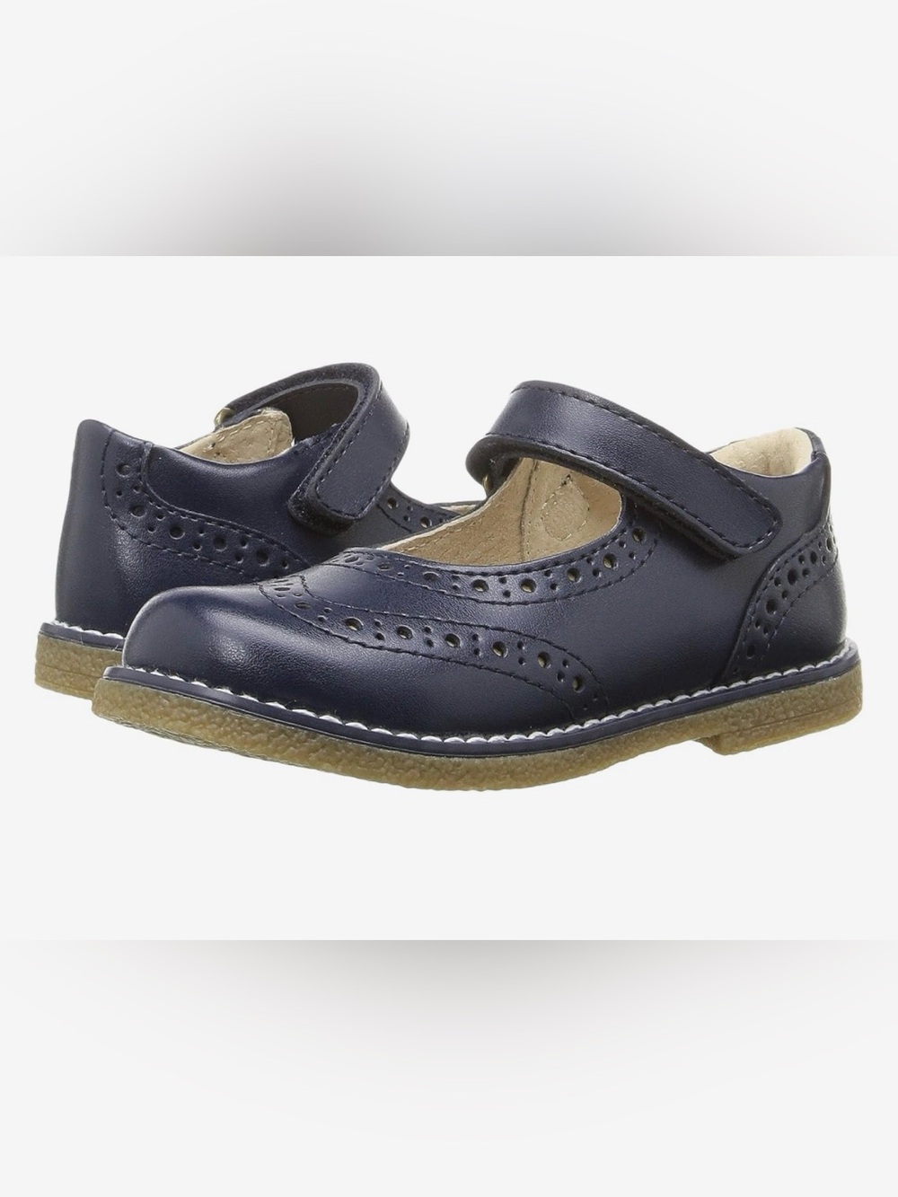 Footmates Navy leather MaryJane dress shoe